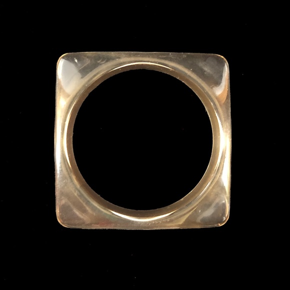 Vintage Lucite Bangle Bracelets x2! Orange + Gold - Picture 8 of 14